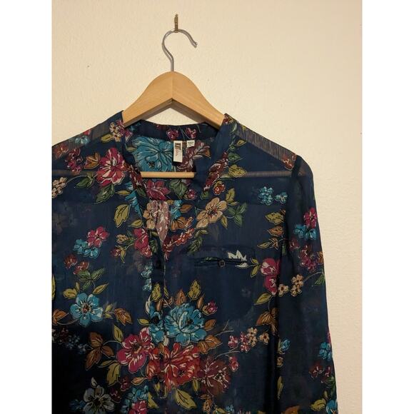 Kut floral sheer Button down size S - Picture 3 of 5